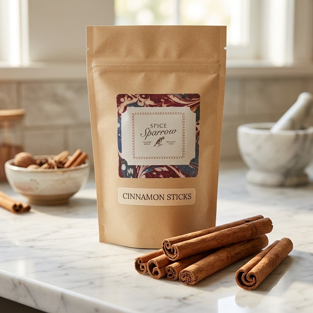 Spice Sparrow Ceylon Cinnamon Sticks in a Retail Pouch