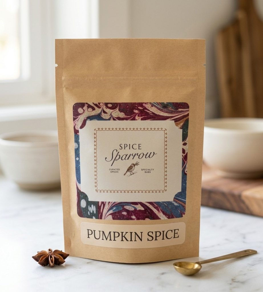 Spice Sparrow Pumpkin Spice in a 50g Retail Pouch